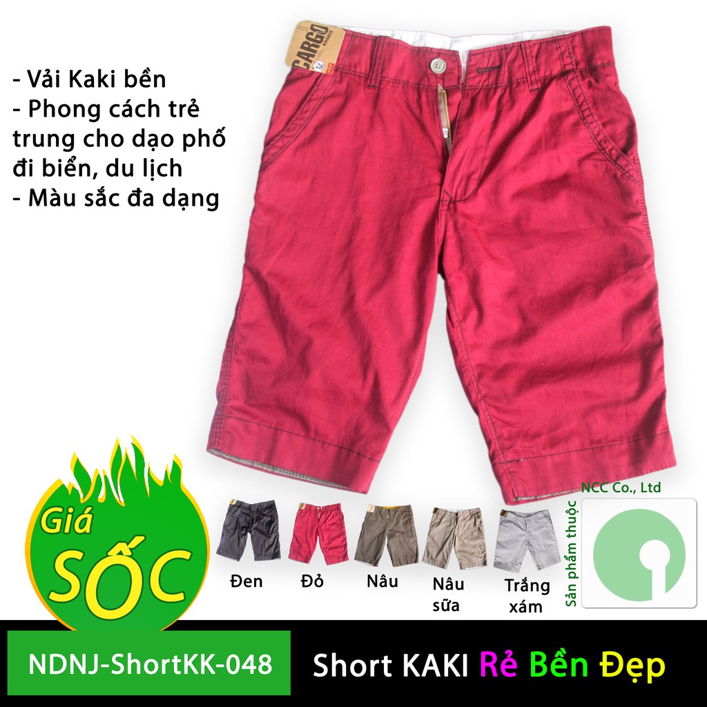 Quần short ngắn Kaki thời trang nam giá rẻ kiểu dáng mới năm 2018 - NDNJ-ShortKK-048 (nhiều màu)