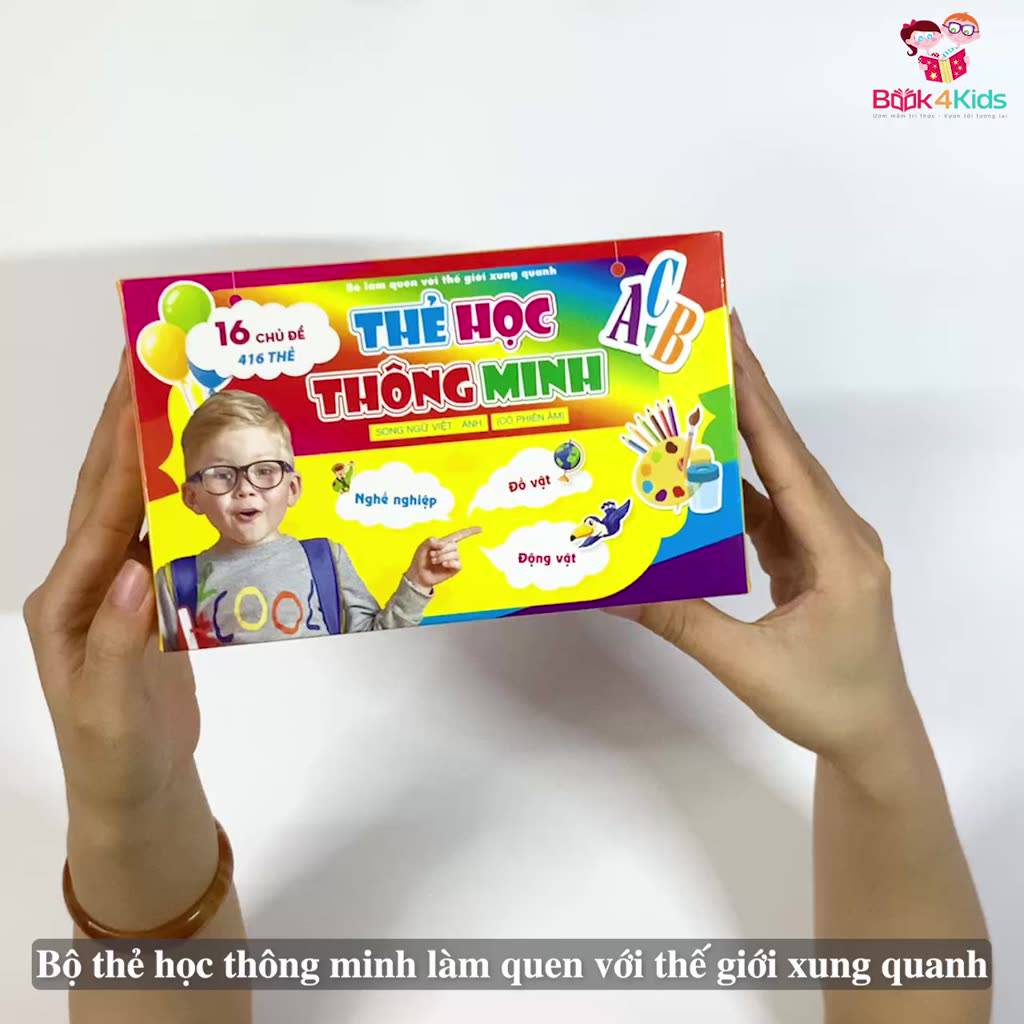 Sách Thẻ học Flashcard - Bộ Thẻ Học Thông Minh (416 Thẻ Flashcards Tiếng Anh 16 Chủ Đề) | BigBuy360 - bigbuy360.vn