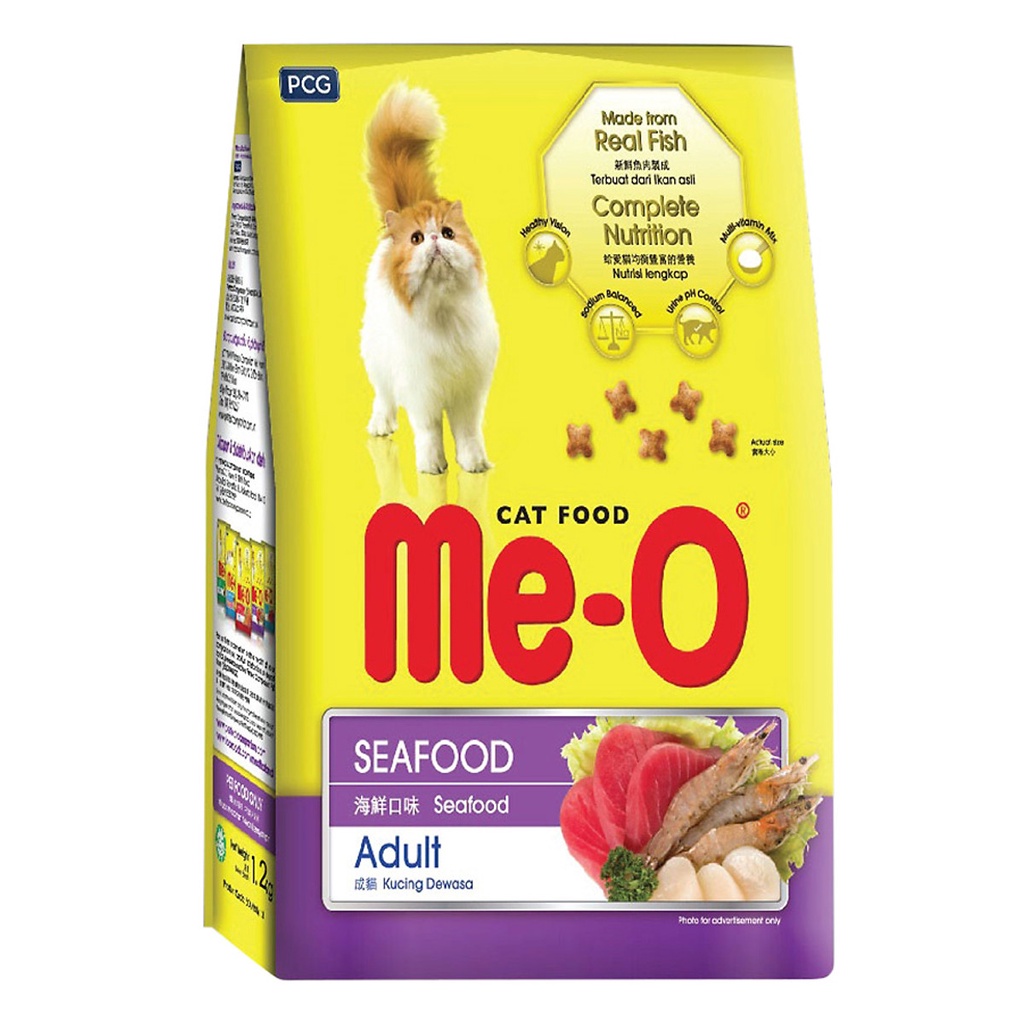 Thức ăn mèo ME-O Cat Seafood Flavor 1,2kg vị hải sản  Xuất xứ: Thái Lan