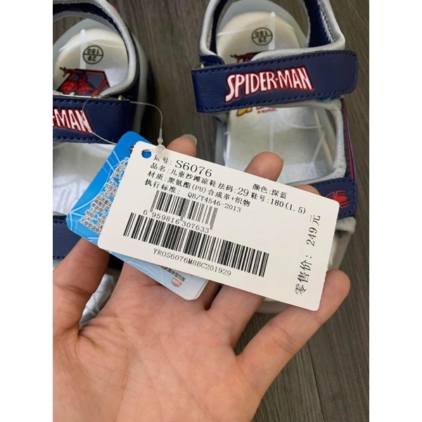 Sandal spiderman dư xịn bé trai