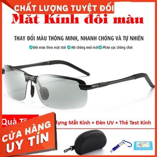 Kính mát thần kỳ Tech Pro Black, mắt kính thông minh tự chuyển màu theo ngày đêm, tính năng phân cực polarized chống lóa