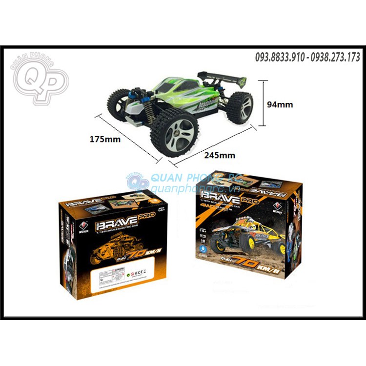 Xe Điều Khiển Tốc Độ Cao 70km/h WLtoys A959B