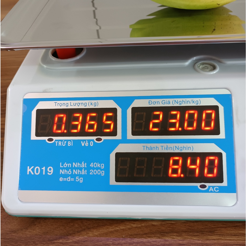 Cân Điện Tử Tính Tiền 40Kg - Cân Điện Tử Tiếng Việt - Bảo Hành 12 Tháng