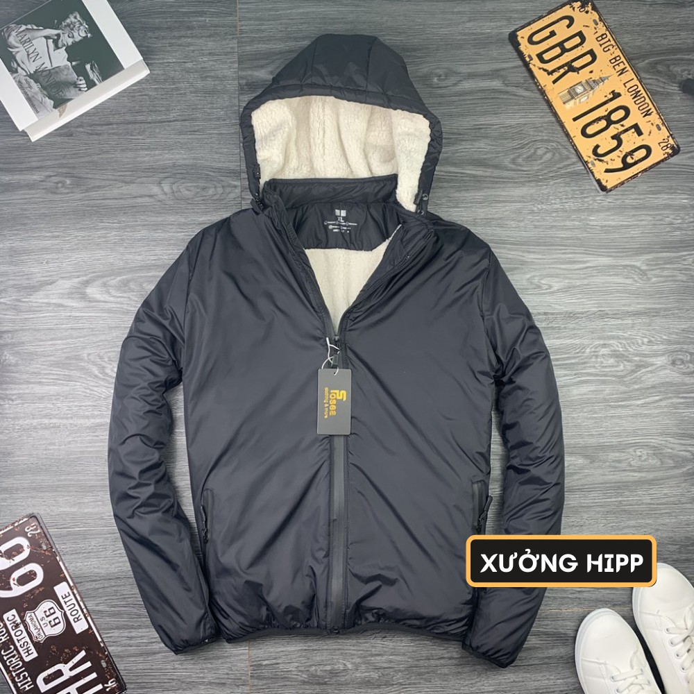 Áo gió lót lông cừu unisex Xưởng Hipp, khoác dù nam nữ dày dặn mặc Siêu Ấm | BigBuy360 - bigbuy360.vn