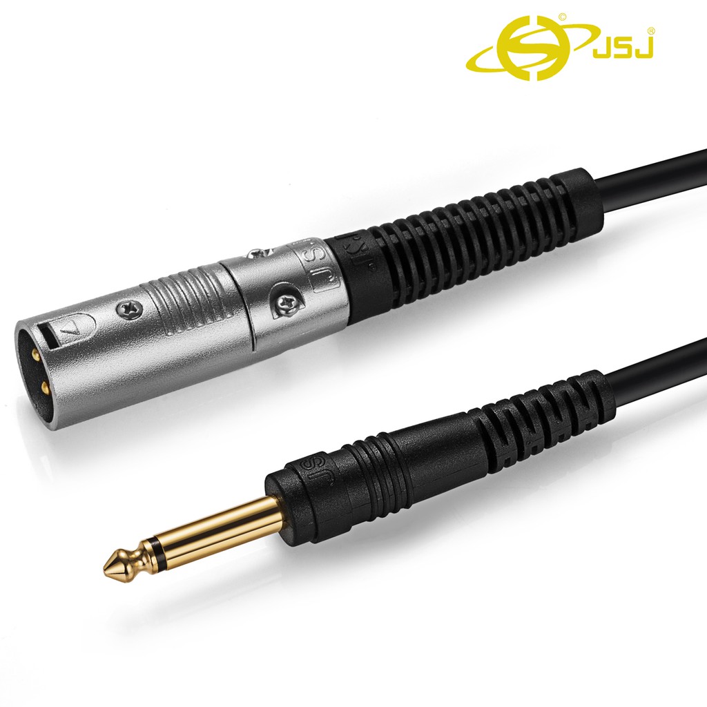 Dây canon (XLR) đực ra đầu 6 ly (6.5mm) đực JSJ 804 dài 1m - 1.5m biên độ dải tần lớn,âm thanh trung thực