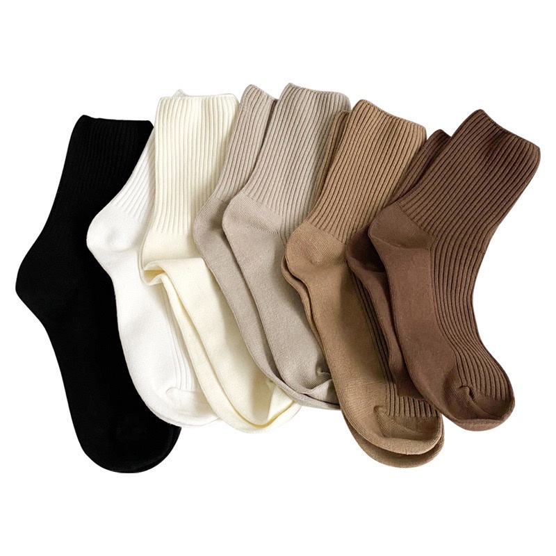 Tất Vớ Cổ Cao Unisex Nam Nữ Chất Cotton Thời Trang Phong Cách RETRO - Hata24h