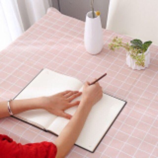 Khăn trải bàn decor Hàn Quốc caro