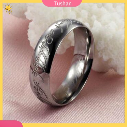 Nhẫn đeo tay bằng thép không gỉ đơn giản kiểu dáng sang trọng dành cho cả nam và nữ