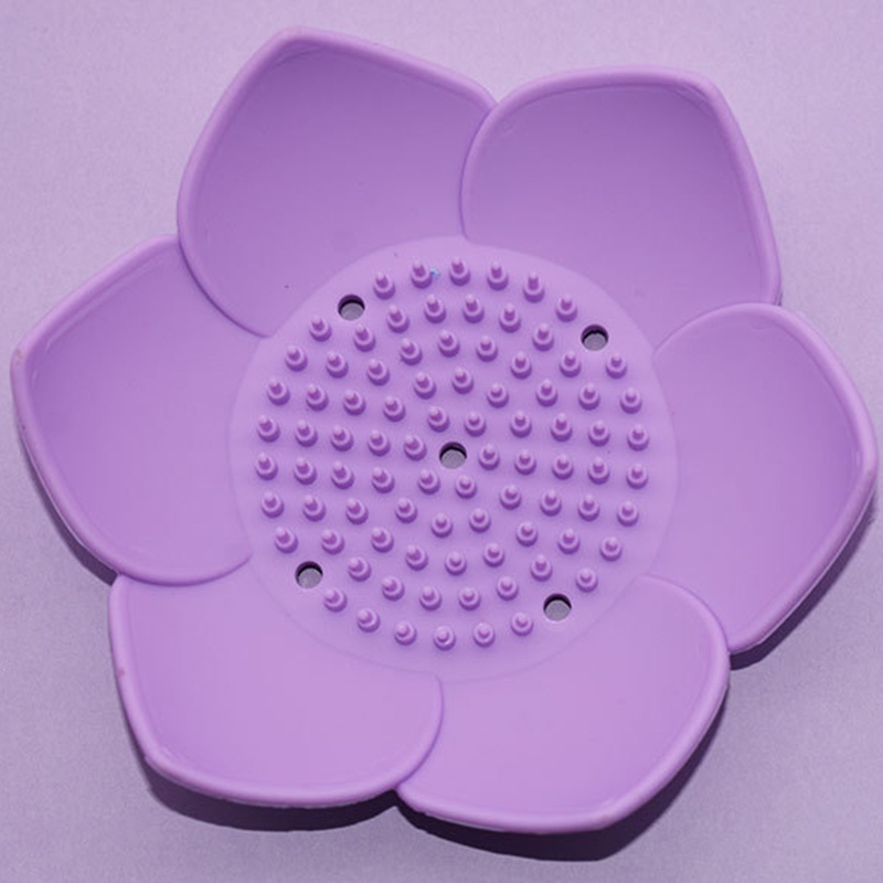 Bộ Khay Đựng Xà Phòng Bằng Silicone Có Rãnh Thoát Nước Tiện Dụng