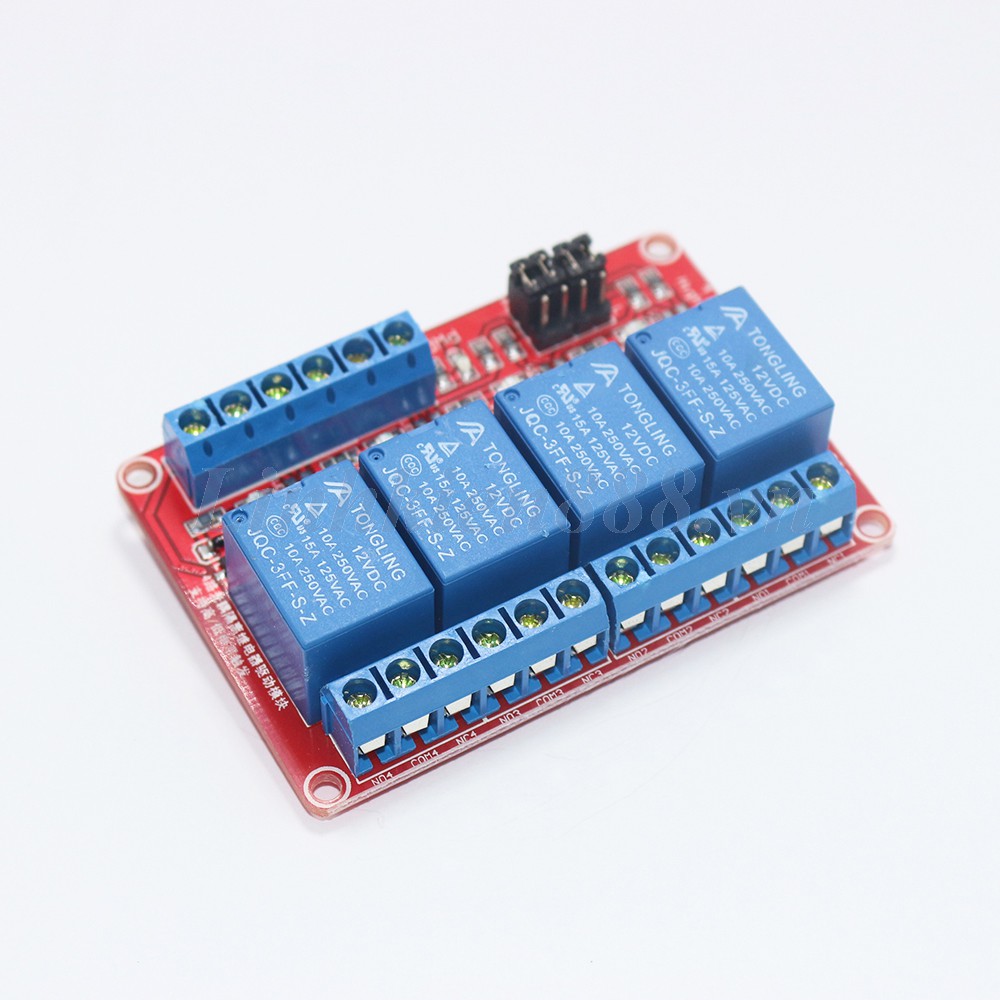 Module Relay 4 Kênh 12V-220V 10A Cách Ly Quang