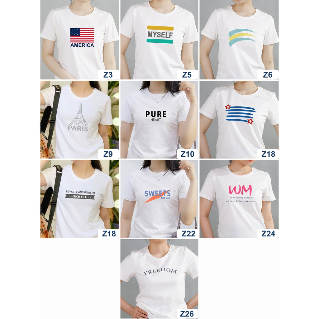 Áo thun nữ TOLI cổ tròn in độc quyền, 100% cotton 4 chiều mềm mịn, co dãn, form suông cơ bản