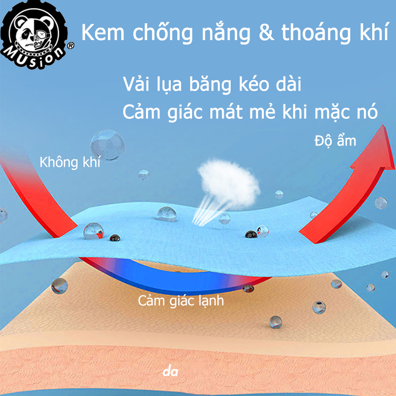 Set 2 ống găng tay bảo vệ da tay chống tia UV UPF 50+ chống bụi khi đi xe đạp/ xe máy cho unisex