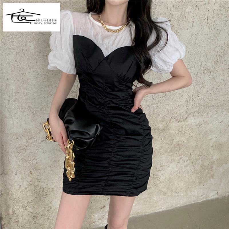 Đầm Tay Phồng Ngắn Cổ Điển Phong Cách Pháp Thời Trang Mùa Hè Hàng Mới Dành Cho Bạn Nữ 2022