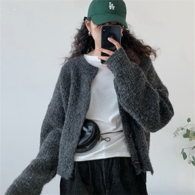 Áo Khoác Cardigan Dệt Kim Dáng Rộng Phong Cách Hàn Quốc Dễ Phối Đồ Cho Nữ | BigBuy360 - bigbuy360.vn