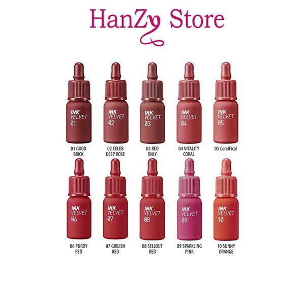 Son kem lì Ink Ve.lvet Lipstick Peripera siêu lì, mềm mịn môi - Chính hãng HanZy Store