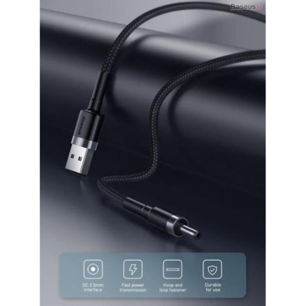 Cáp nguồn DC 3.5mm siêu bền Baseus Cafule Series DC3.5mm (2A, USB to DC 3.5mm Power Cable)