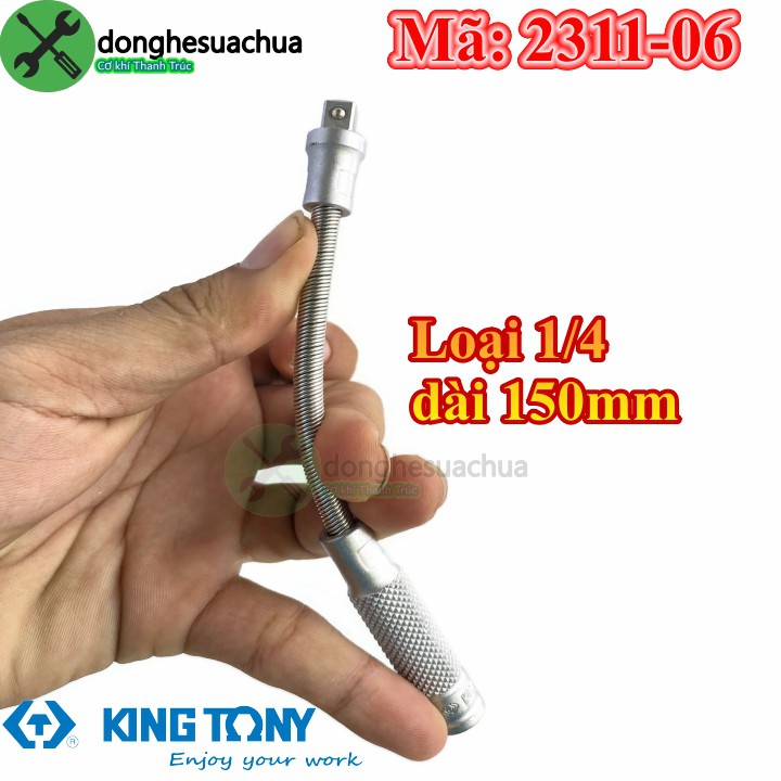 Đầu nối dài bẻ cong 1/4 Kingtony 2311-06 dài 150mm