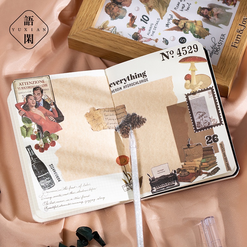 Set 50 Miếng Dán Trang Trí Dễ Thương Dành Cho Sổ Tay