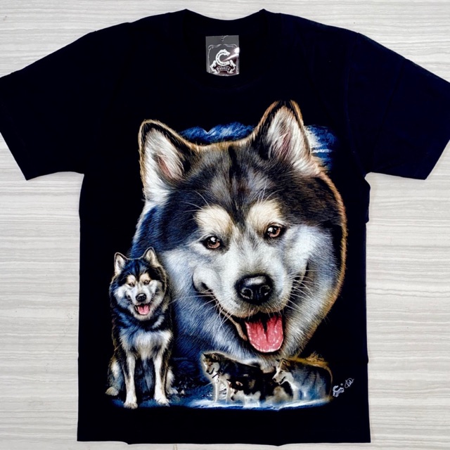 ÁO 3D DẠ QUANG IN CHÓ HUSKY