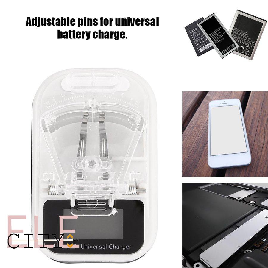 111ele} Battery Charging Device Travel LCD Mobile Phone Battery Charger With USB-Port