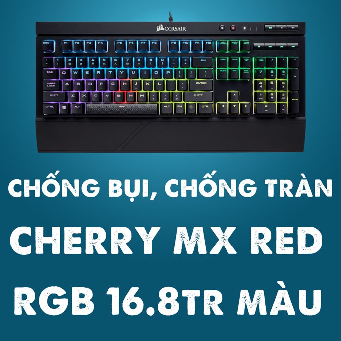 Bàn phím cơ Corsair K68 RGB Red switch