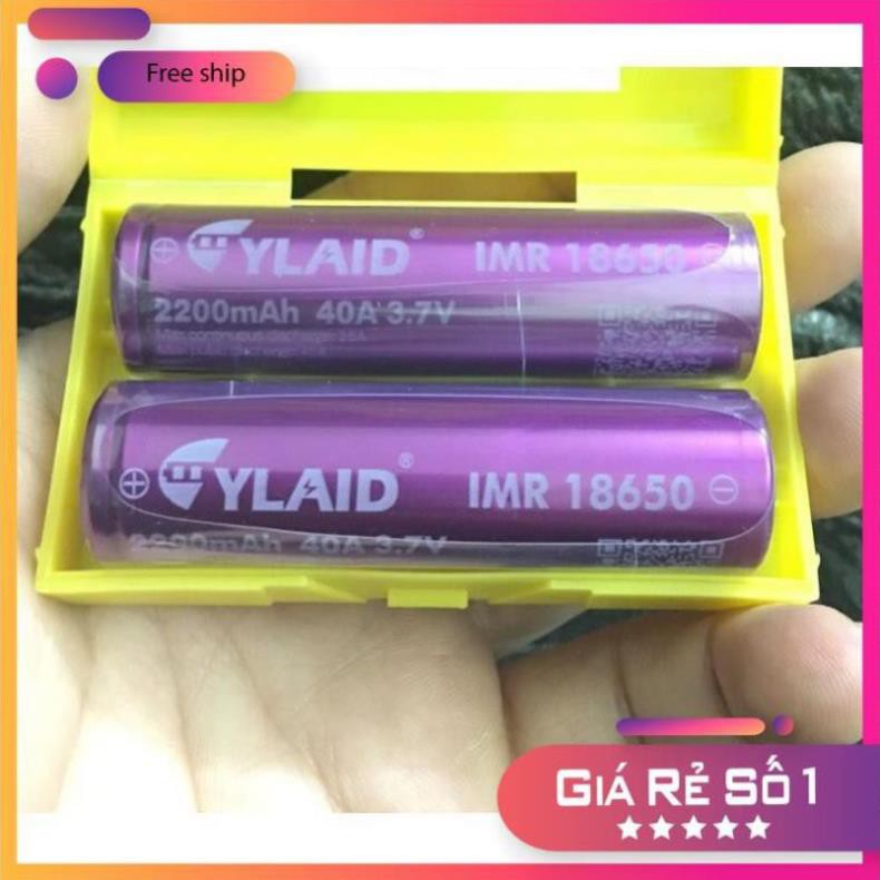 ⚡️GIÁ TỐT⚡️ Pin 18650 _ Pin CYLAID IMR 3.7v 2200mAh 40A (Hàng Authentic) _ Pin Dùng Cho DIY