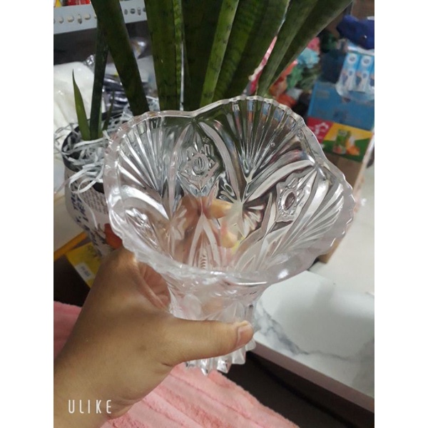 Bình bông lọ hoa thủy tinh cao 20CM #dày dặn