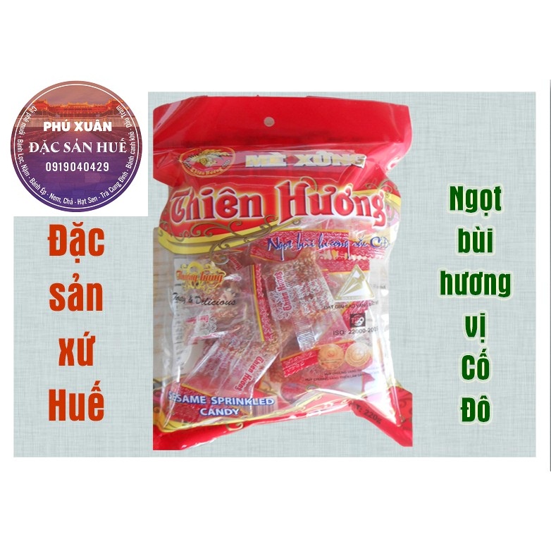Mè Xửng Đóng Túi 220g - Mè Xửng Thiên Hương - Đặc sản Huế