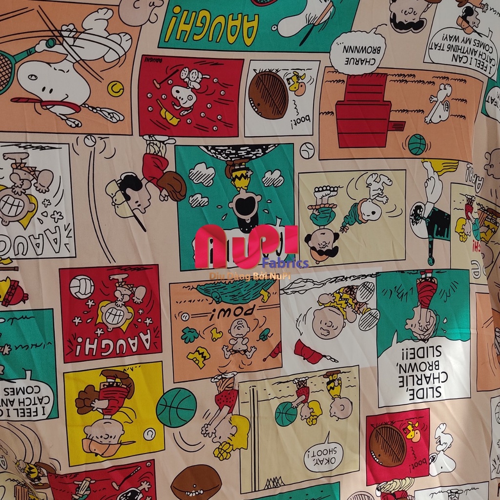 Vải Latin họa tiết hoạt hình dễ thương, vải may đồ cho bé, may đồ bộ, Pyjamas