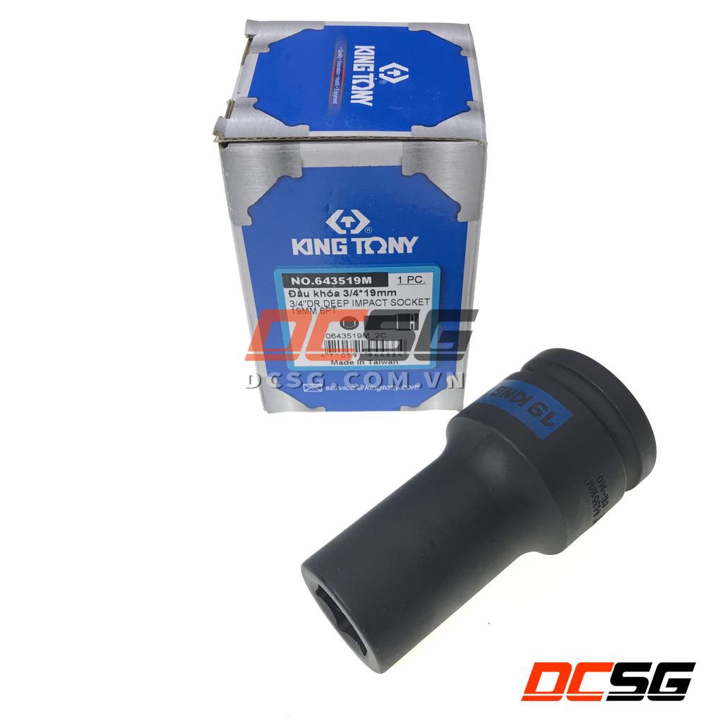 Đầu tuýp đen dài 6 cạnh 3/4&quot; KINGTONY 6435 | DCSG