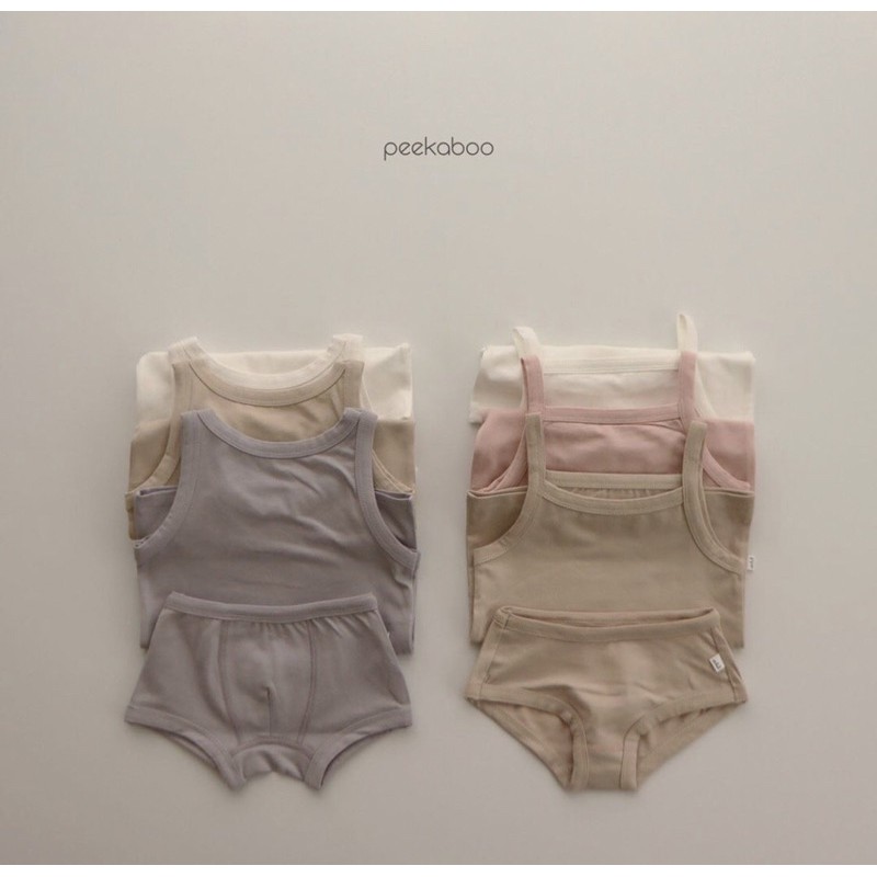 Bộ cộc 2 dây peekaboo cho bé trai/bé gái từ 1-3tuổi diện hè