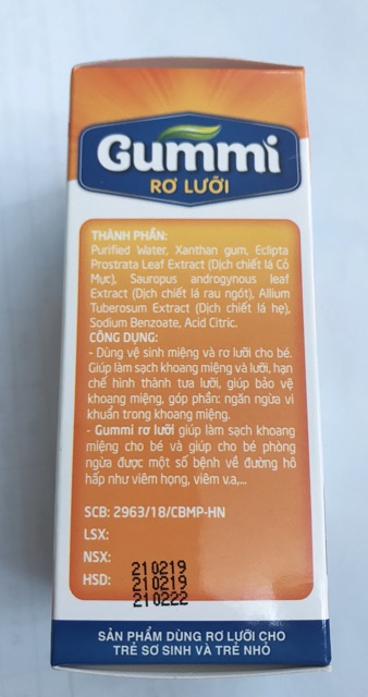 ✅GUMMI dung dịch rơ lưỡi baby⚡️AN TOÀN CHO TRẺ SƠ SINH VÀ TRẺ NHỎ⚡️chiết xuất thảo dược làm sạch,phòng ngừa nấm ở miệng