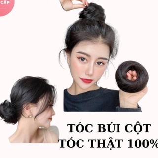 [QUEEN STORE] Tóc thật - Tóc giả búi cột rối mini - dệt tóc thật 100% - búi mini tóc thật - búi rối (hàng sẵn)