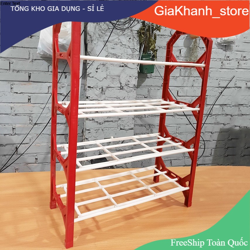 Kệ Giày Dép, Giá Để Giày Dép Nhựa 4 Tầng Chắc Chắn