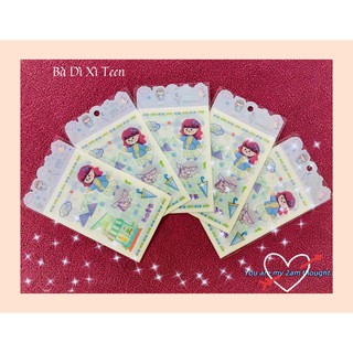 [SALE] Set 6 tấm washi sticker cute [RINH LÀ CÓ QUÀ] trang trí sổ tay, tập sách, laptop,...