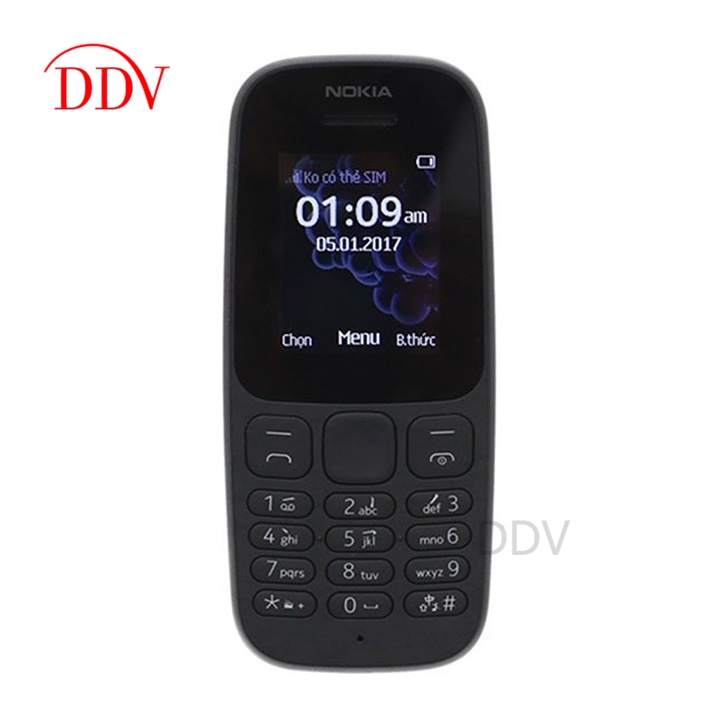 Điện thoại NOKIA 105 Single Sim 2017 chính hãng Bảo Hành 12 tháng