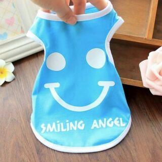 Áo 3 lỗ mặt cười cho chó mèo
