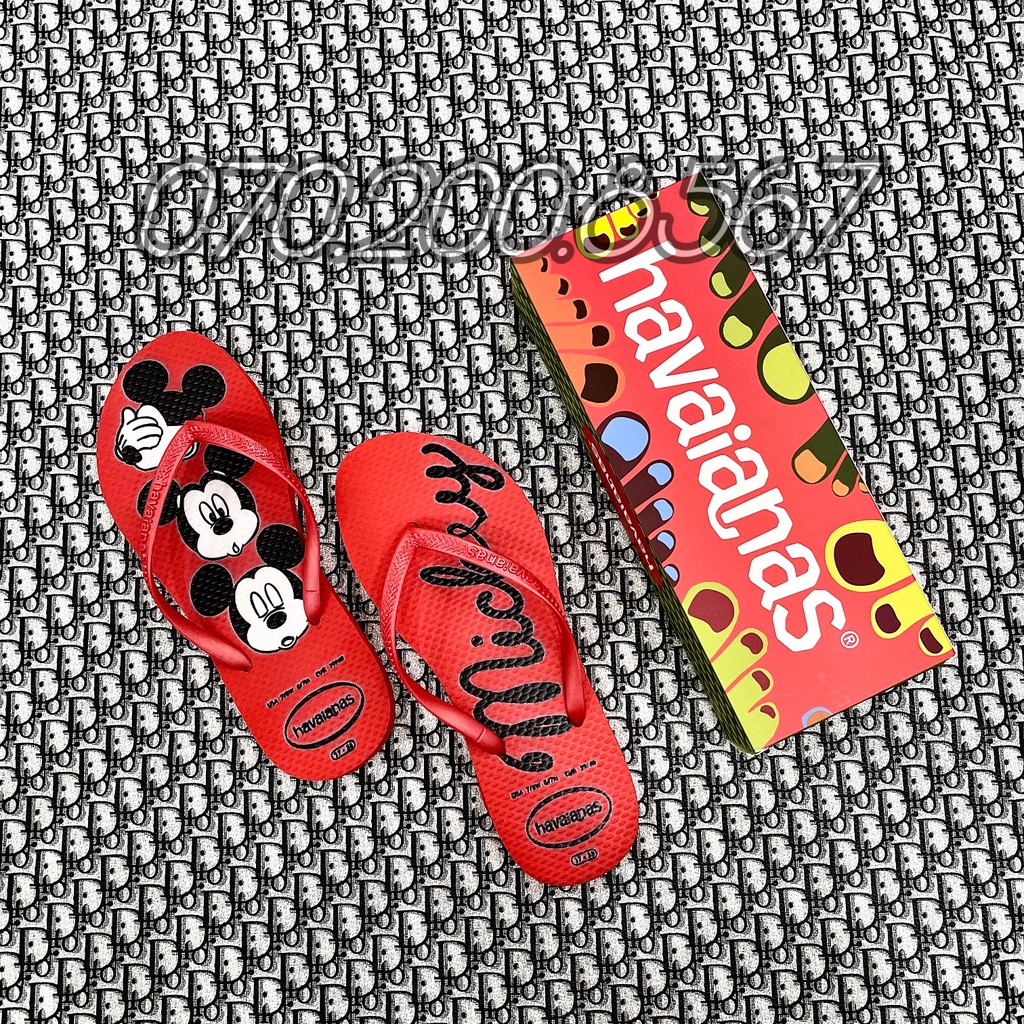 Dép xỏ ngón Havaianas nữ Mickey thời trang cá tính, nhiều màu lựa chọn phù hợp đi biển chống trơn trượt.