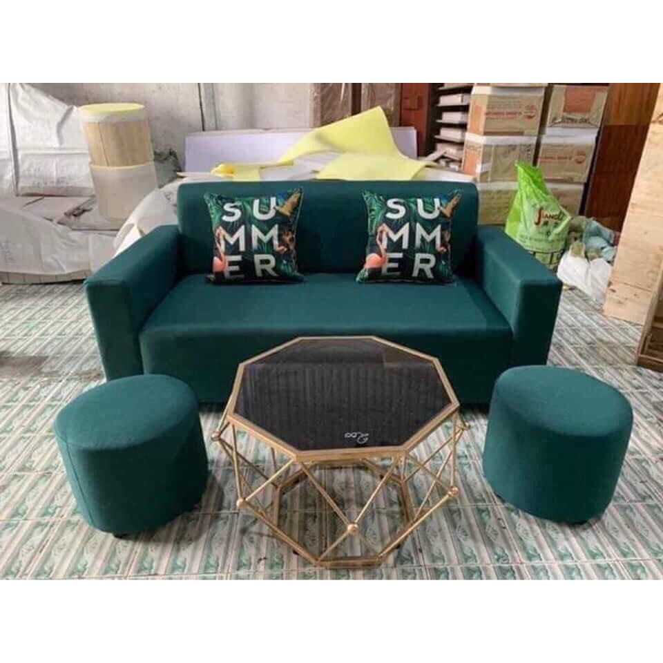 Sofa Nỉ Tay Vuông Kích Thước 1m6 Chưa Kèm Bàn