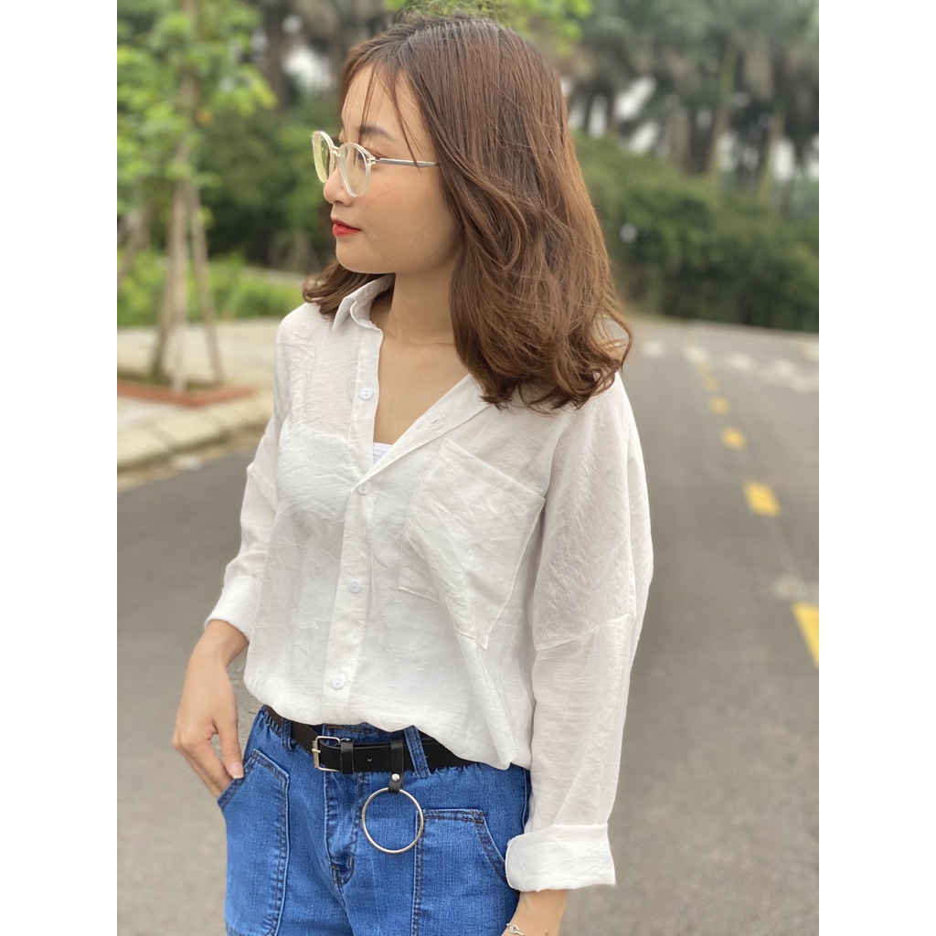 QUẦN BÒ JEAN BAGGY NỮ CẠP CHUN - MÀU XANH