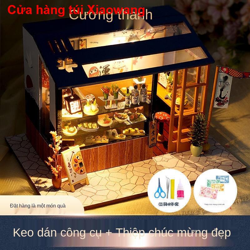 thợ thủ công tự làm nhà bằng tay mô hình lắp ráp đồ chơi cô gái sáng tạo quà tặng sinh nhật bạn111