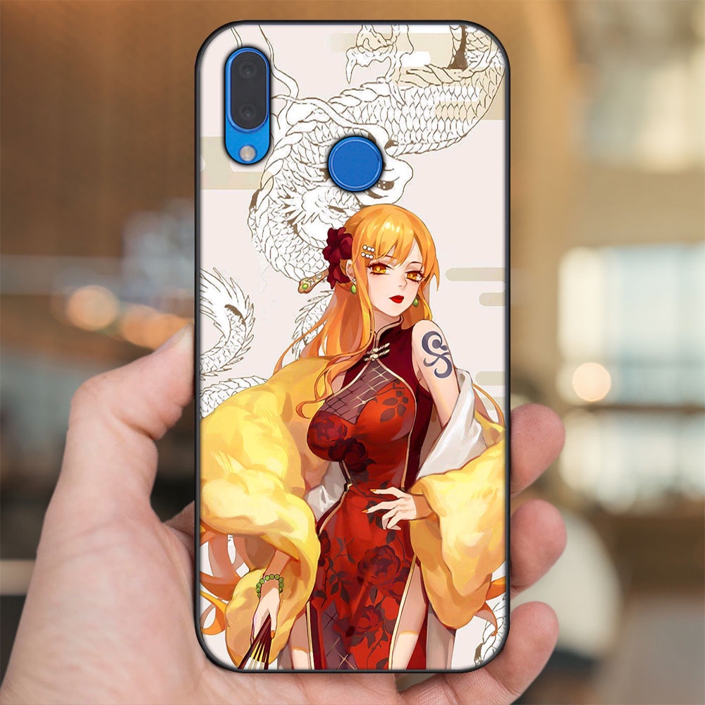 Ốp lưng Huawei Nova 3, Nova 3i, Nova 3e, P20 Lite viền đen in hình Nami One Piece Đảo Hải Tặc