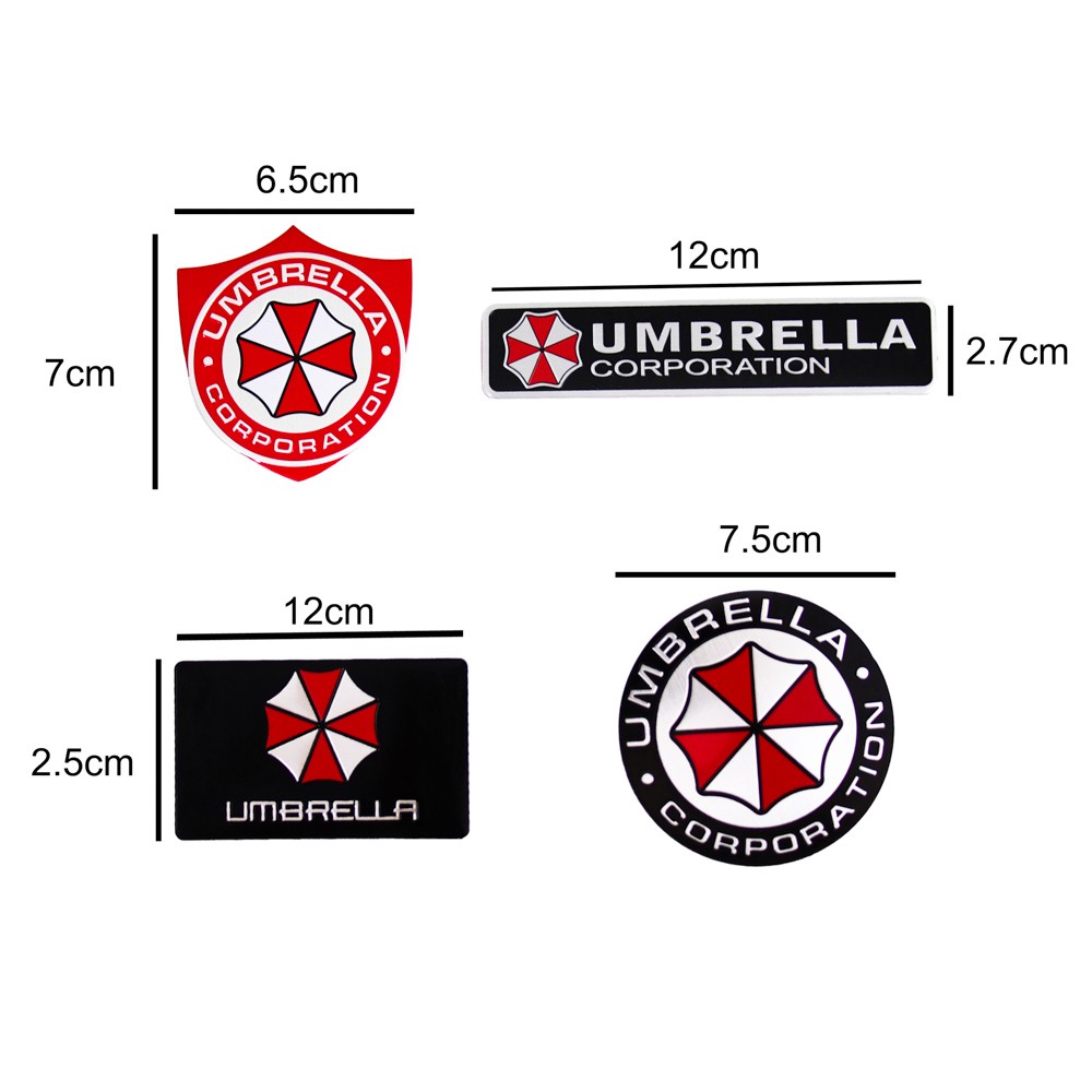 Sticker metal hình dán kim loại Sticker Factory - Chủ đề Umbrella Chữ Nhật Dài