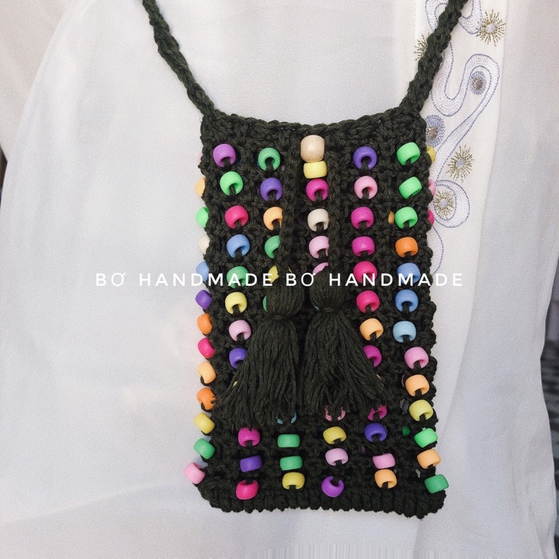 ❤️ Túi đựng điện thoại móc hạt sắc màu Hand made siêu điệu, đẹp và tiện dụng