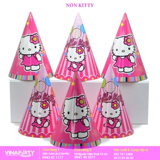 ( 3 mẫu ) Nón giấy sinh nhật cho bé gái SET 6 cái