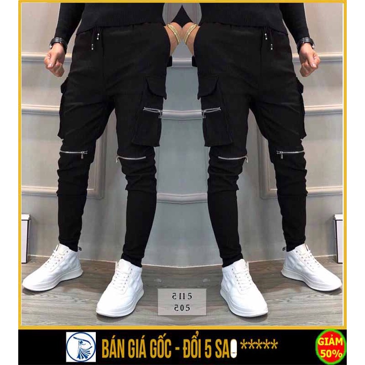CHẤT ĐẸP QUẦN JOGGER KAKI TÚI HỘP PHỐI 4 KHÓA GỐI BỐ ỐNG CO DÃN VẢI ĐẸP DÀI HÈ PHONG CÁCH HÀN QUỐC