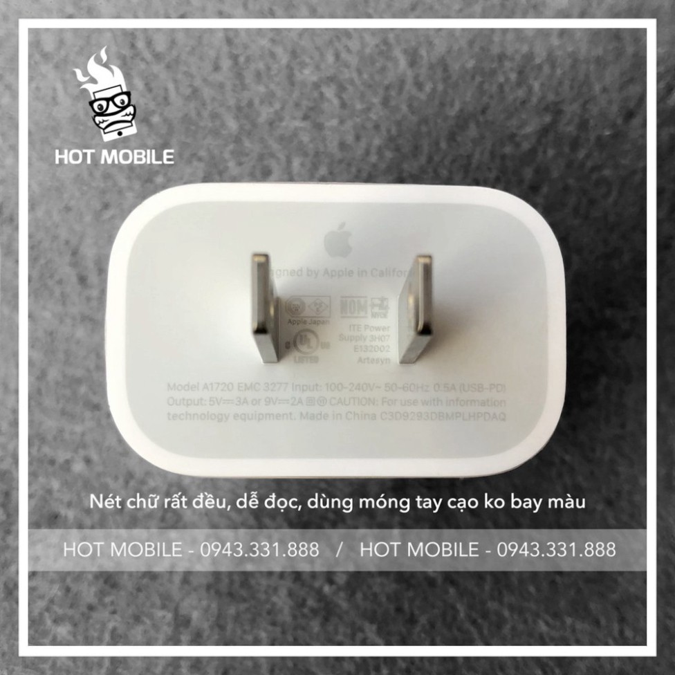 GIÁ TỐT NHẤT $ Củ sạc Apple 18w bóc máy iPhone 11 Pro Max | Chính hãng 100% | Chân Dẹt | Bảo Hành 12 Tháng Lỗi Đổi Mới 1