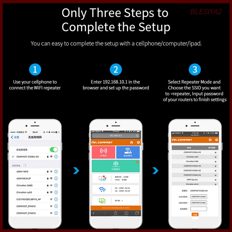 Thiết Bị Khuếch Đại Tín Hiệu Wifi Băng Tần Kép 2.4g / 5g 1200mbps | BigBuy360 - bigbuy360.vn