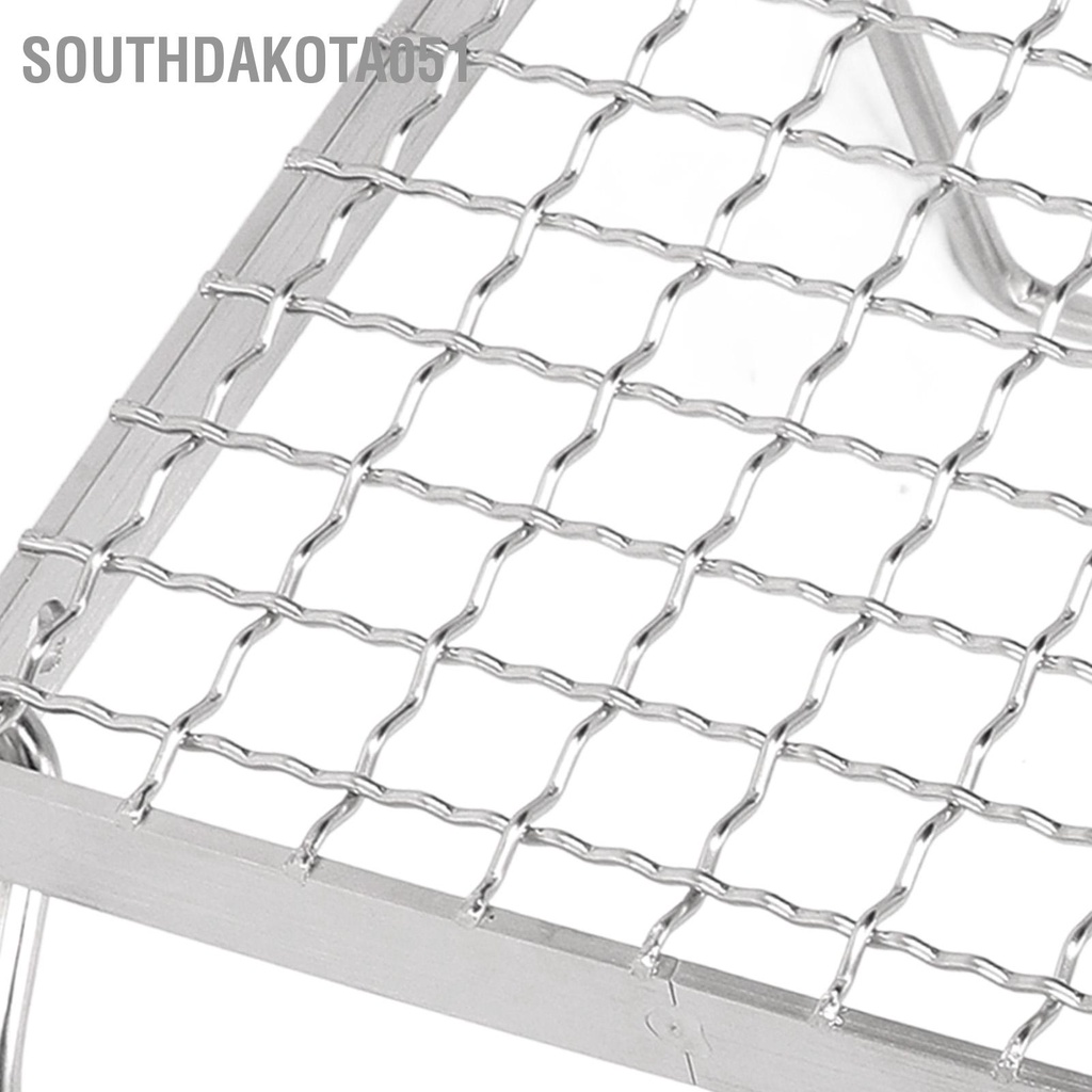 [Hàng HOT] Vỉ nướng Gấp Mini di động Bạc bằng thép không gỉ ngoài trời【Southdakota051】