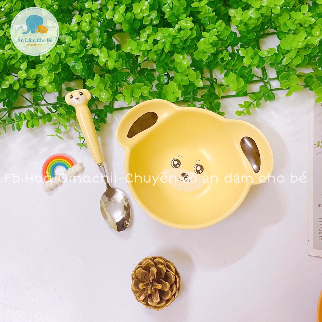 Thìa Inox Hình Thỏ Hồng, Cún Vàng, Mèo Trắng, Sóc Nâu Siêu Cute Cho Bé